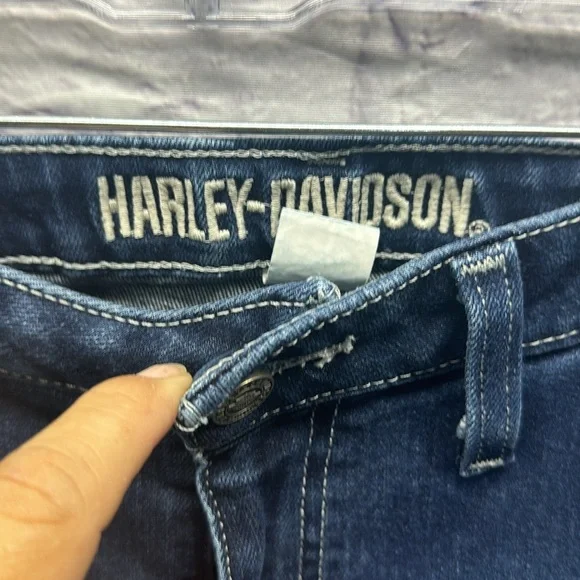 Harley Davidson Curvy Bootcut Denim Jeans Size 33 - Picture 3 of 8